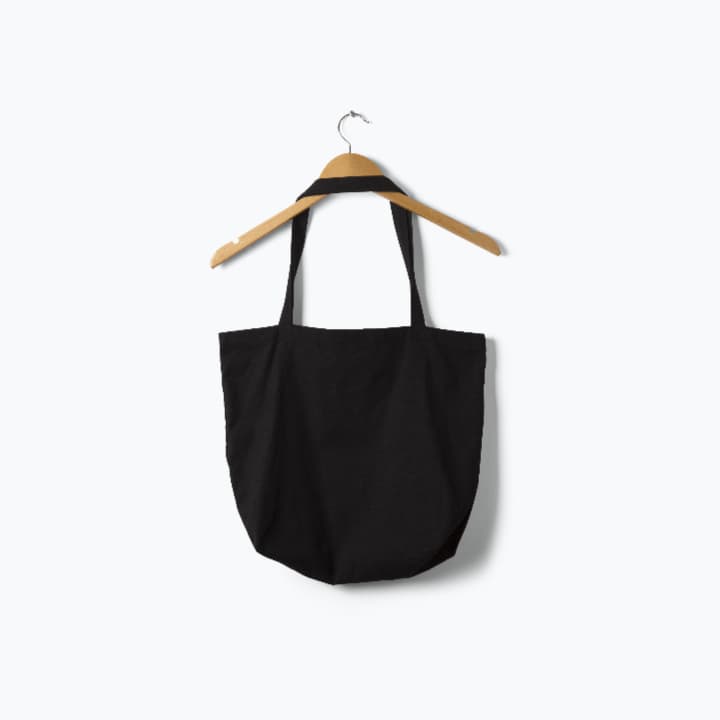 Black canvas bag